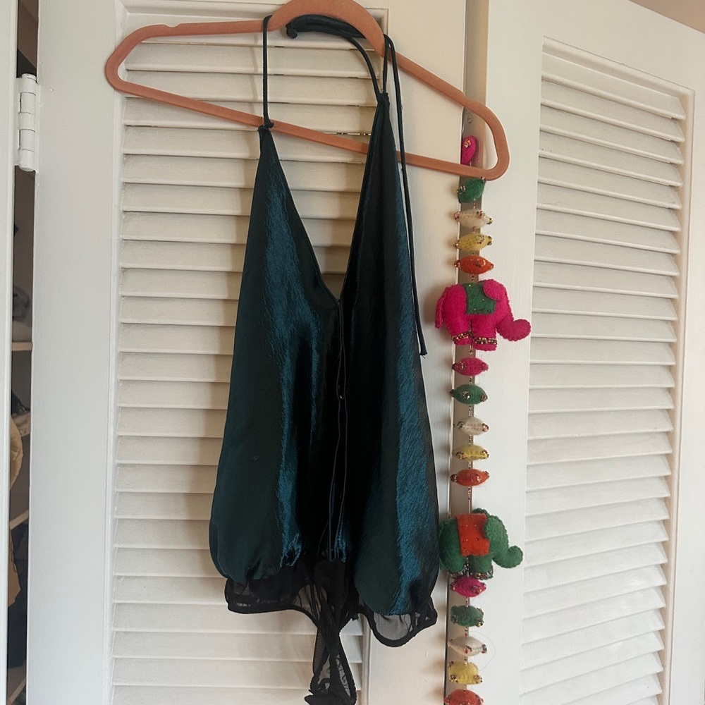 Free People Silk Bodysuit